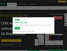 Tablet Screenshot of lynx.nl